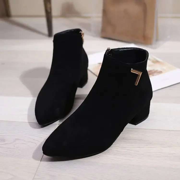 Zenilva - Elegante Stiefeletten Damen mit Reißverschluss, Bequem für Alltag