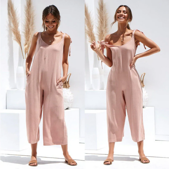 VIDA Hellgrüner ärmelloser Jumpsuit