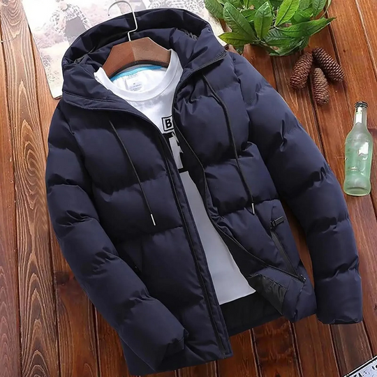 Protekt - Puffer Jacke Herren – Gefütterte Winterjacke mit Kapuze und Reißverschluss