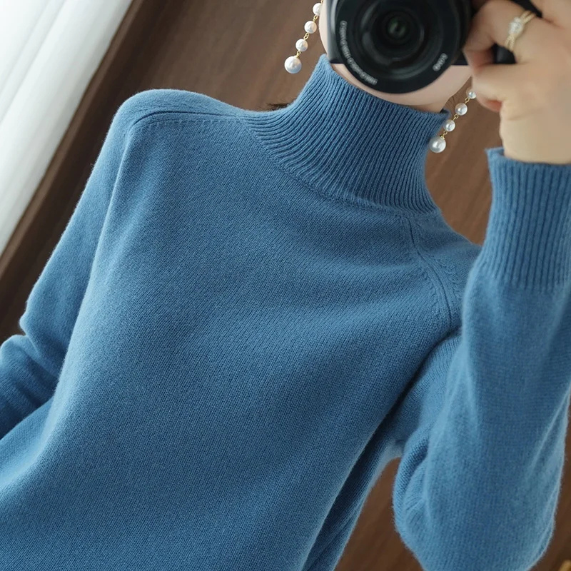 Formgen - Rollkragenpullover Damen, Weich Gestrickt, Warm und Gemütlich