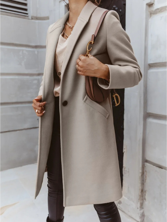 Softana - Damen Mantel - Trenchcoat mit Gürtel und Doppelreihiger Knopfleiste