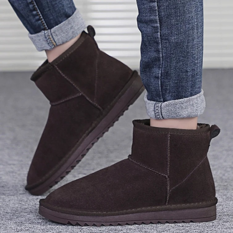 Ronelix - Damen Boots Mit Warmfutter - Rutschfeste Winter Knöchelstiefel Mit Schnalle