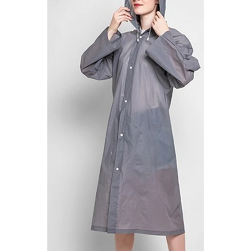 Stormix - Leichte Regenjacke Damen mit Kapuze, Wasserdichter Langer Mantel