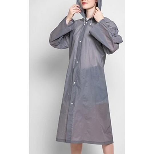 Stormix - Leichte Regenjacke Damen mit Kapuze, Wasserdichter Langer Mantel