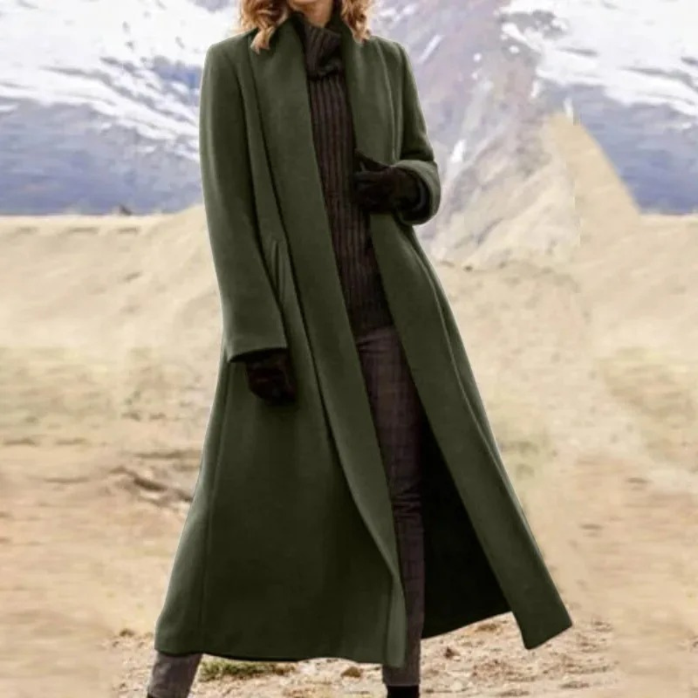 Charmée - Langer Damenmantel Jacke – Elegante Winterjacke mit Modernem Schnitt