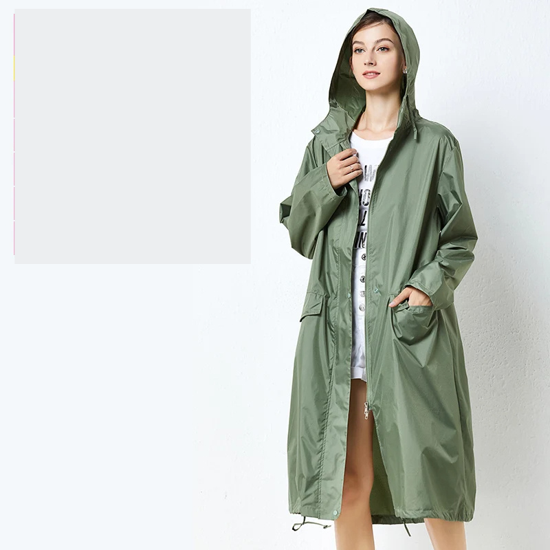 Cloudya - Wasserdichte Regenjacke Damen mit Kapuze, Leichter Outdoor-Mantel