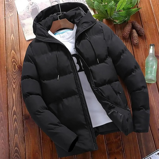 Protekt - Puffer Jacke Herren – Gefütterte Winterjacke mit Kapuze und Reißverschluss