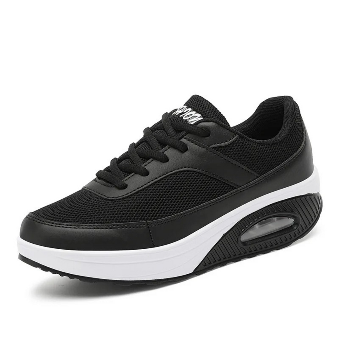 MODA Sportstil Schwarze Hohl Muster Orthopädische Schuhe