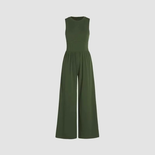 VIDA Schwarzer ärmelloser Jumpsuit