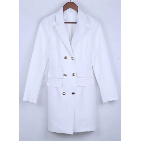 Glamira - Blazer Kleid Damen, Zweireihig Mit Langen Ärmeln