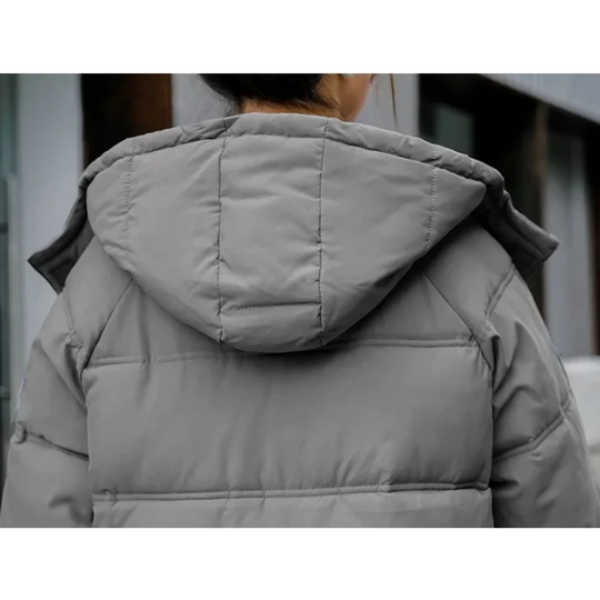 Eskirta - Daunenjacke Damen Winter Warm mit Taschen und Reißverschluss