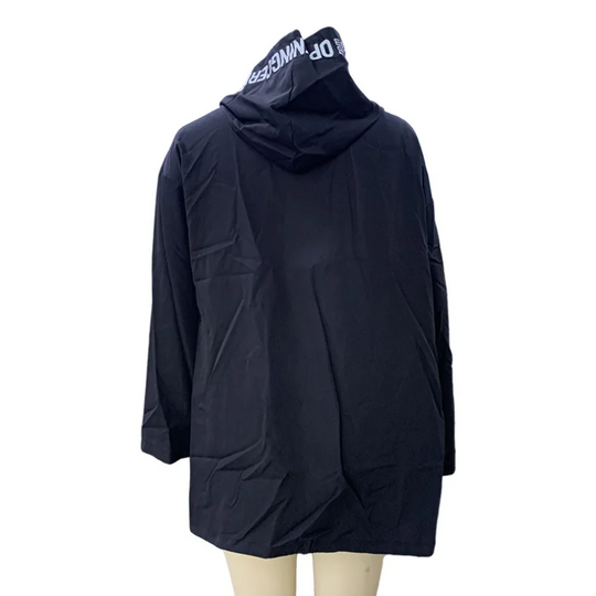 Feminor - Damen Mantel Lässiger Oversized Windbreaker mit Schriftzug-Details