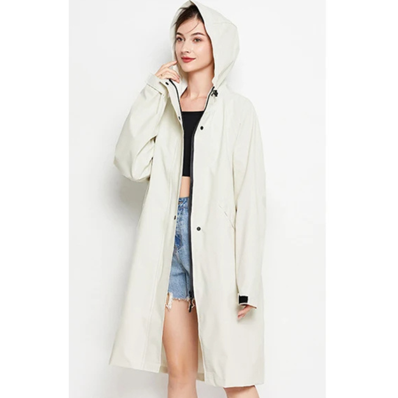 Rainher - Regenjacke Damen Mit Kapuze - Faltbarer Wasserdichter Mantel