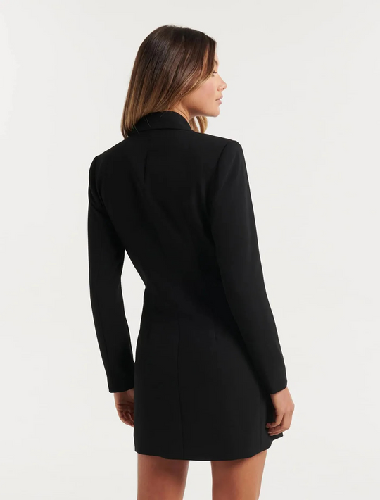 Coutore - Blazer Kleid Damen, Klassisch Zweireihig Mit Langen Ärmeln