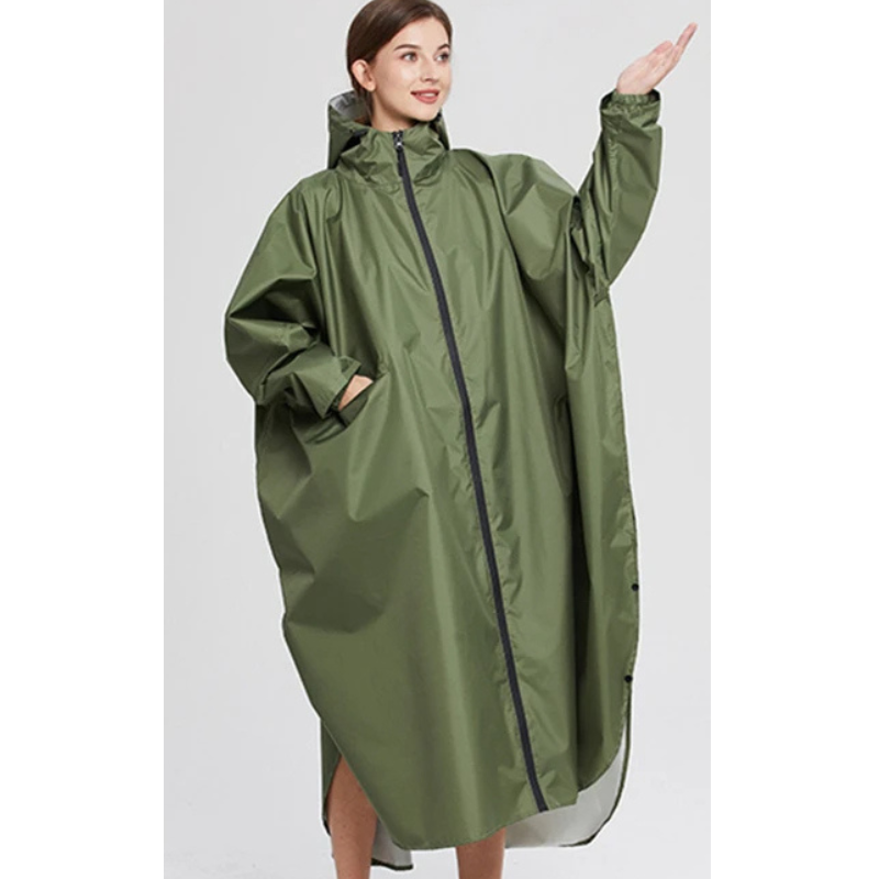 Softwet - Lange Wasserdichte Regenjacke Damen mit Kapuze, Leichtgewicht Mantel