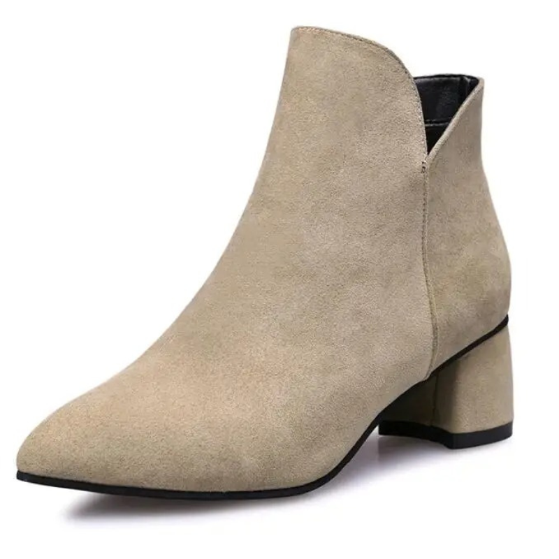 Serenia - Stiefeletten Damen mit Spitzem Absatz, Elegante Stiefel für Büro und Alltag