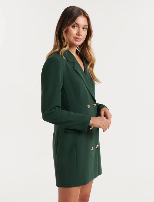 Coutore - Blazer Kleid Damen, Klassisch Zweireihig Mit Langen Ärmeln