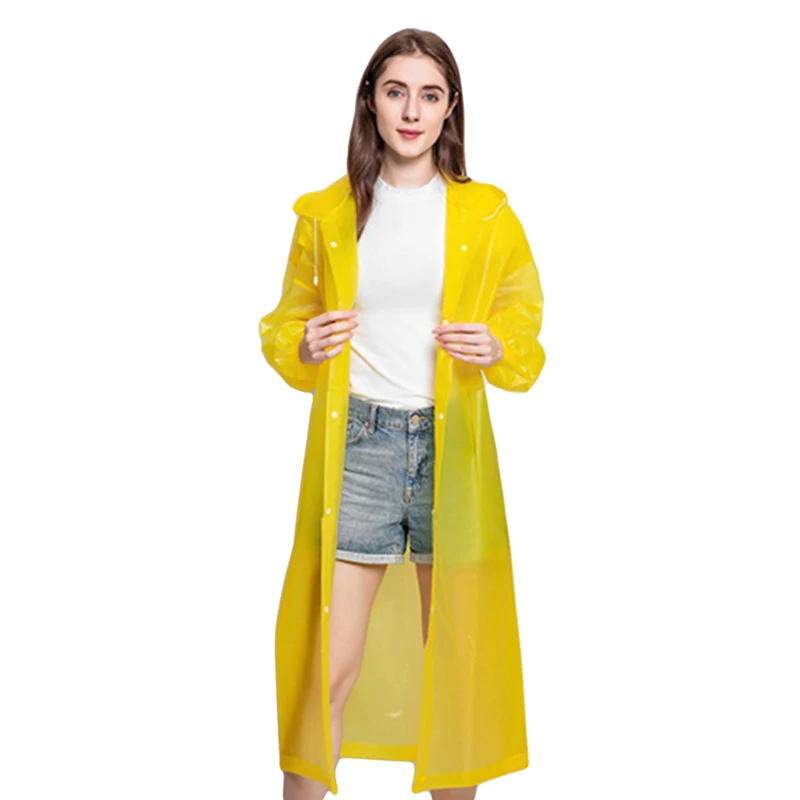 Stormix - Leichte Regenjacke Damen mit Kapuze, Wasserdichter Langer Mantel