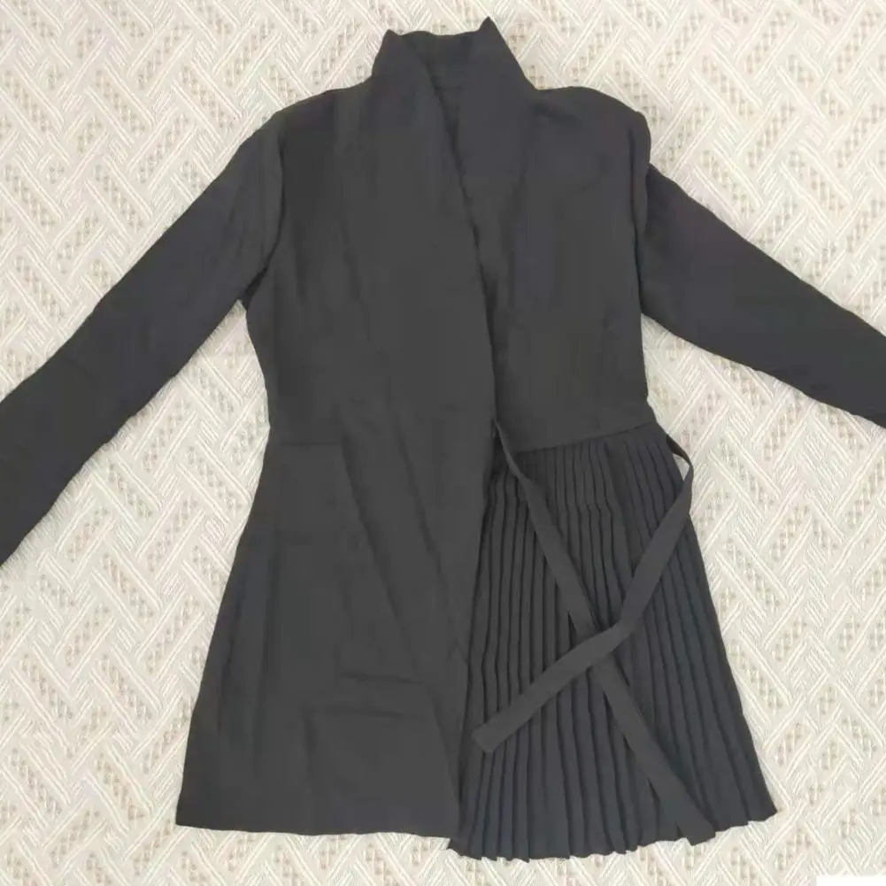 Livelia - Blazer Kleid Damen Mit Wickeloptik, Plissiertem Rock und Taillengürtel