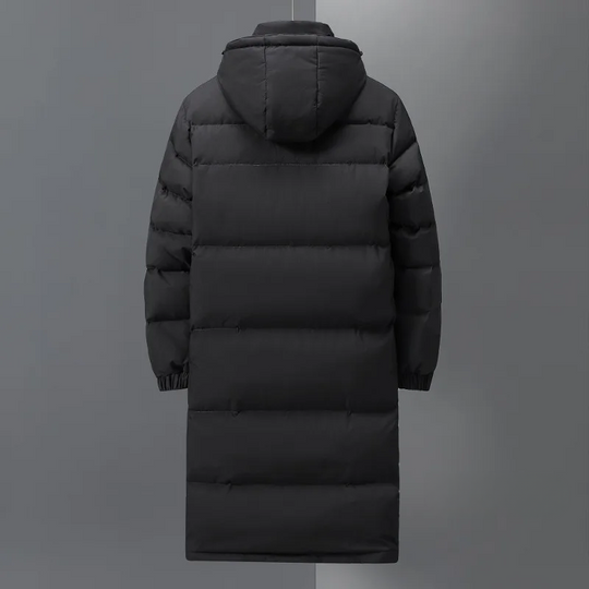 Herrenx - Mantel Herren Lang - Winterjacke mit Kapuze und Wasserabweisendem Design