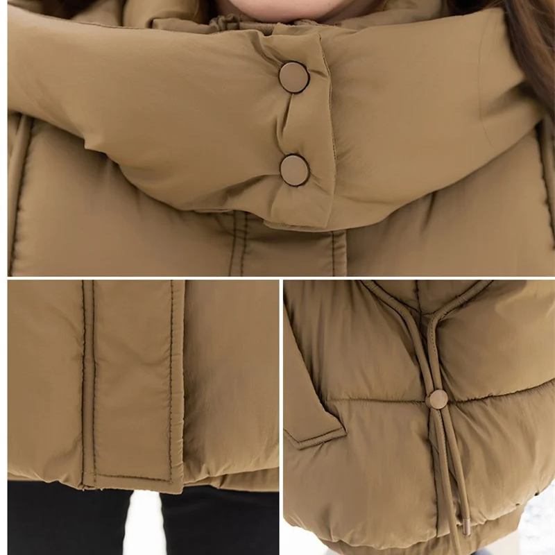 Therila - Daunenjacke Damen Winter Warm mit Verstellbarem Saum und Kapuze