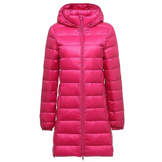 Gletsci - Daunenjacke Damen, Warm und Lang Mit Hohem Kragen