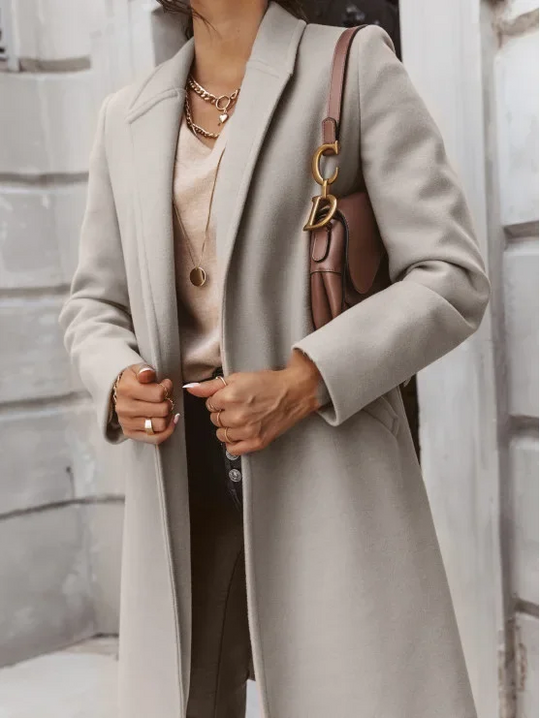 Softana - Damen Mantel - Trenchcoat mit Gürtel und Doppelreihiger Knopfleiste