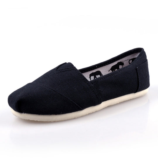 VIDA Leinwandstoff Flache Sohle Einfarbig Damen Espadrilles