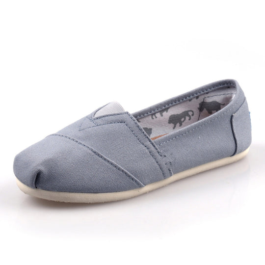 VIDA Leinwandstoff Flache Sohle Einfarbig Damen Espadrilles