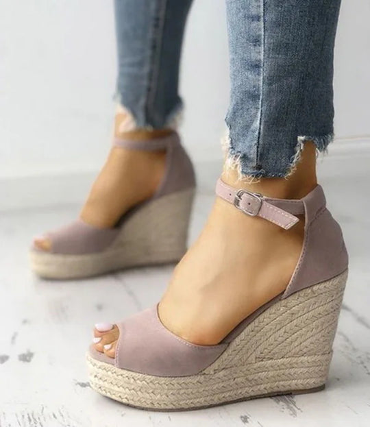 VIDA Knöchelriemen High Heel Seilstoff Damen Espadrilles