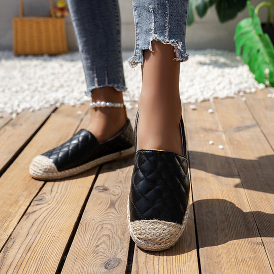 VIDA Geflochtener Seil-Patch Atmungsaktive Damen Espadrilles