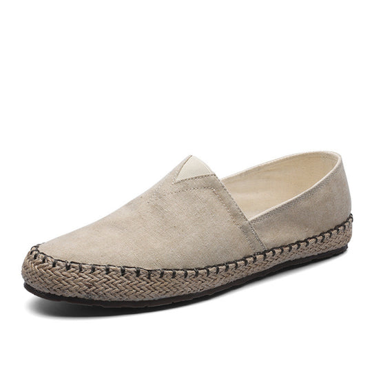 VIDA Mokassin-Stil Kontrastierender Leinwandstoff Damen Espadrilles