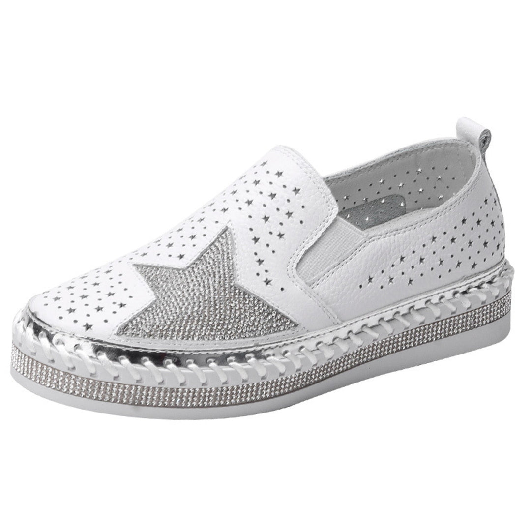 VIDA Bling-Kristall-Eingebettete Flache Sohle Damen Espadrilles