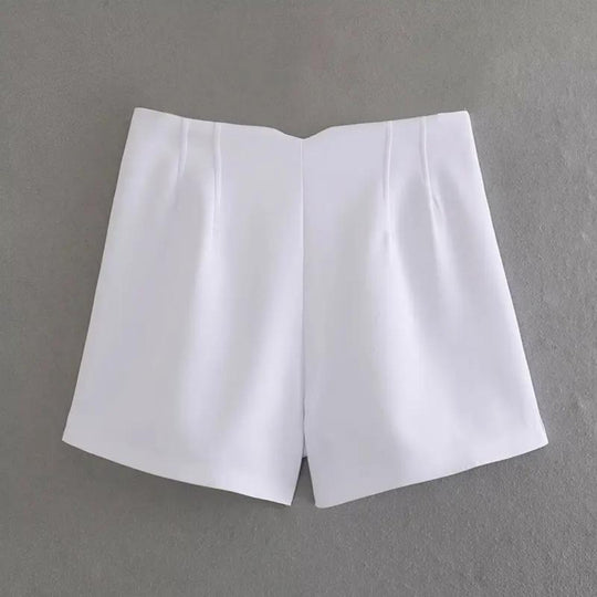 VIDA Weißer Knopf Atmungsaktive Damen Short