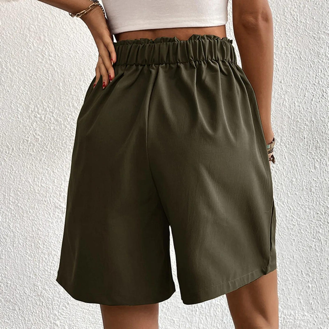 VIDA Grüne Baumwolle Bequeme Damen Short