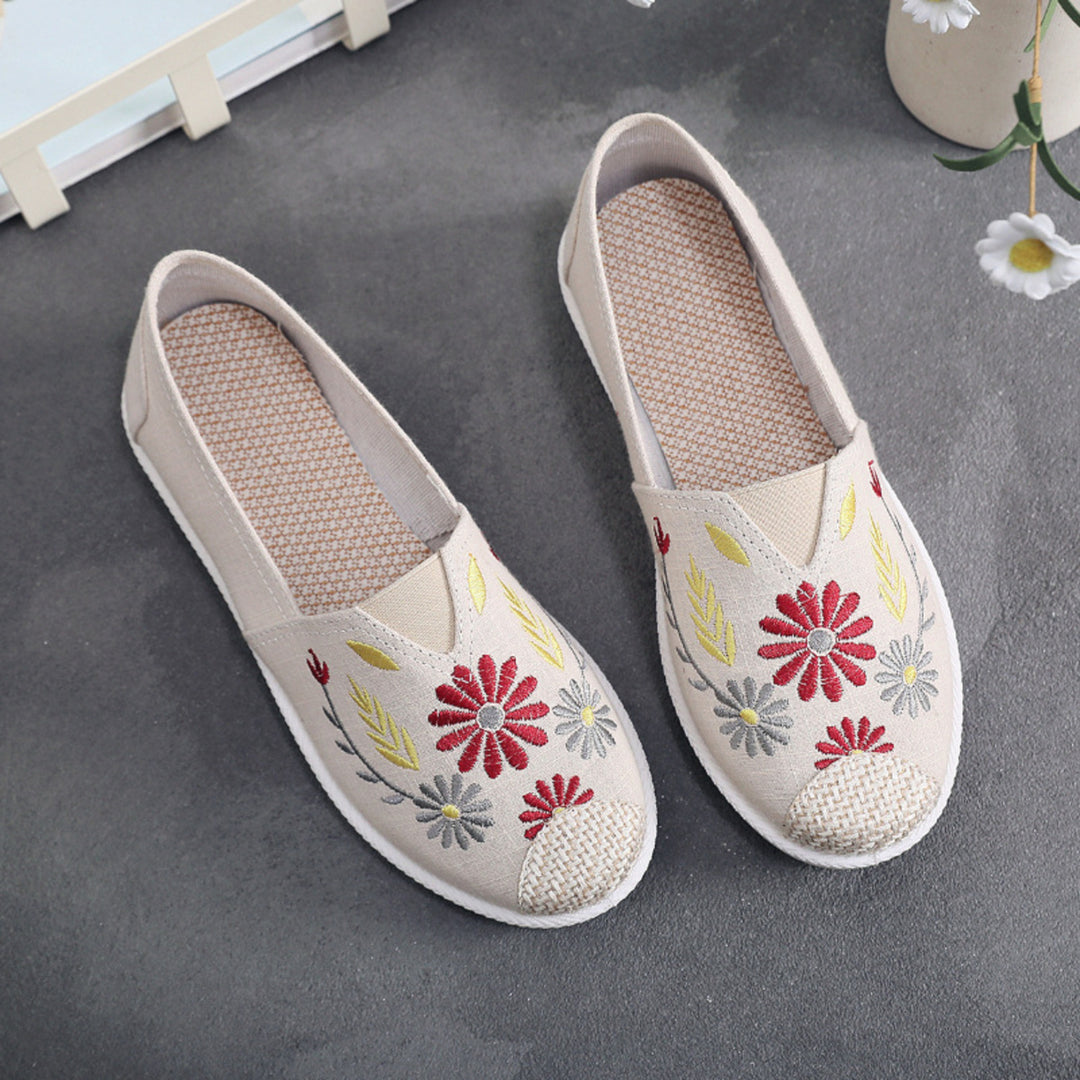 VIDA Vintage Bohemian Leinwand Damen Espadrilles mit Blumenmuster