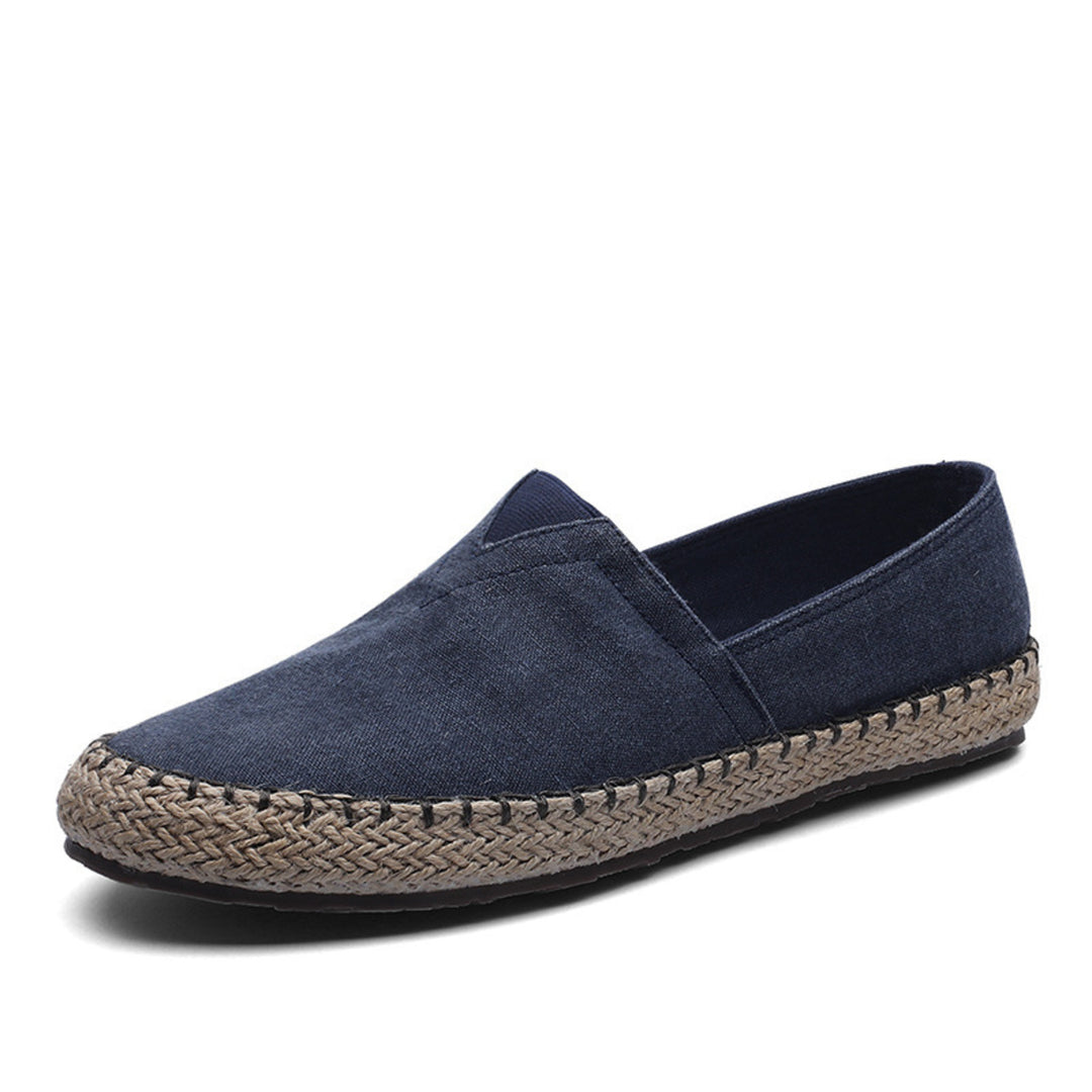 VIDA Mokassin-Stil Kontrastierender Leinwandstoff Damen Espadrilles