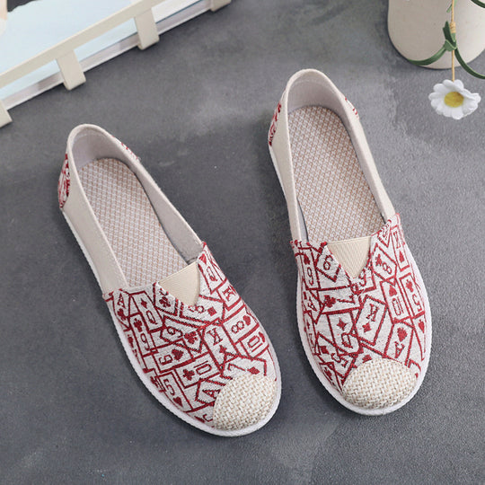 VIDA Vintage Bohemian Leinwand Damen Espadrilles mit Blumenmuster