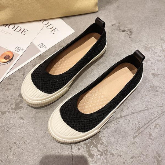 VIDA Leinwand Damen Espadrilles mit runder Spitze und hohler Oberseite